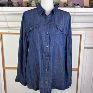 Workshop Republic Clothing NWT Dark Blue Denim Shirt